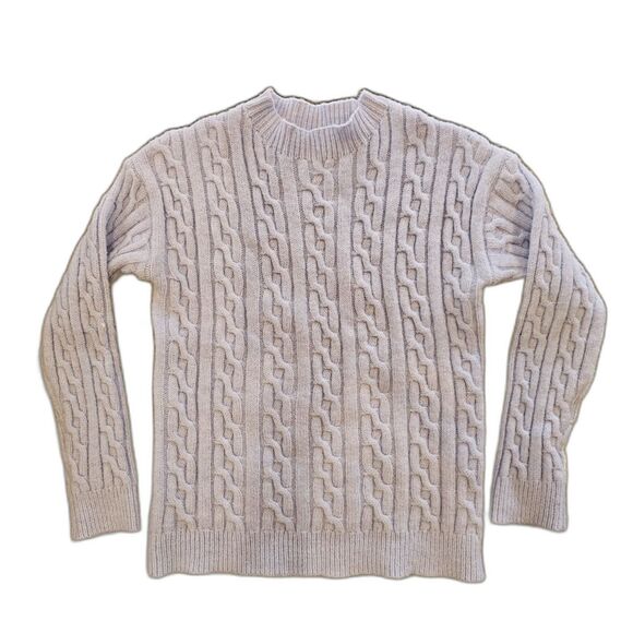 PXS Shein Light Blue Round Neck Drop-Shoulder Sweater - Picture 2 of 6